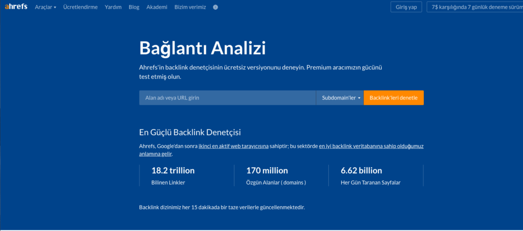 ahrefs backlink checker araç görseli