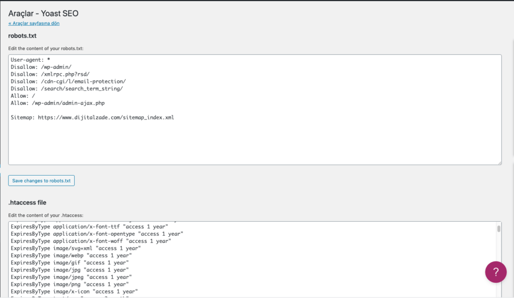 robots.txt ve htaccess görseli