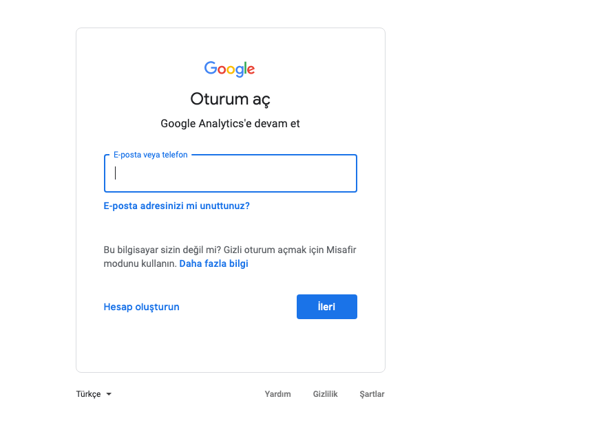 gmail hesabınızı giriniz