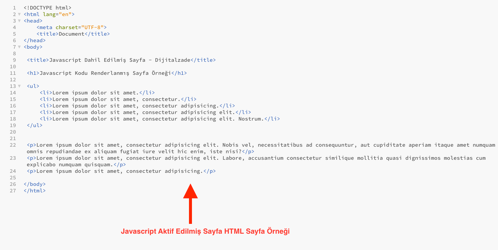 Javascript Oluşturulduktan sonra sayfa örneği