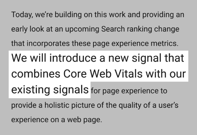 Google core web vitals yeni sıralama faktörü olacak duyurusu