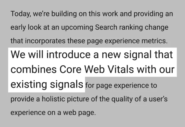 Google core web vitals yeni sıralama faktörü olacak duyurusu