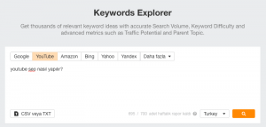 Youtube seo için ahrefs'de kelime analizi yapmak